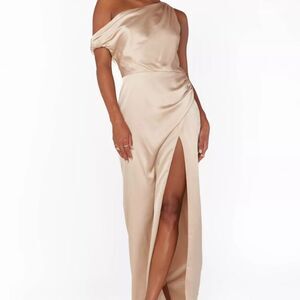 Elegant Cream Off-Shoulder Dress